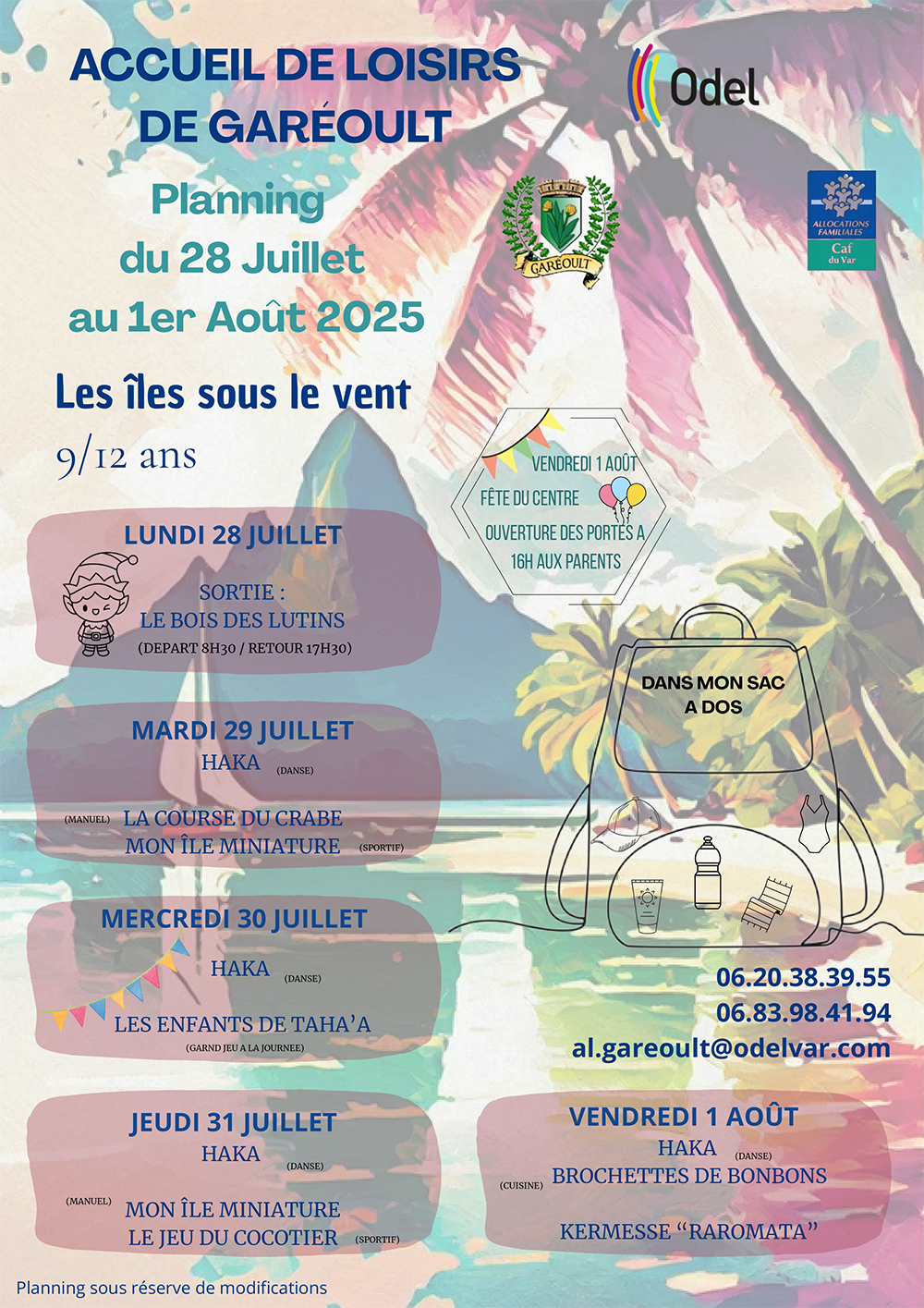 DU 28 JUILL AU 01 AOUT 2025 9 12 ANS