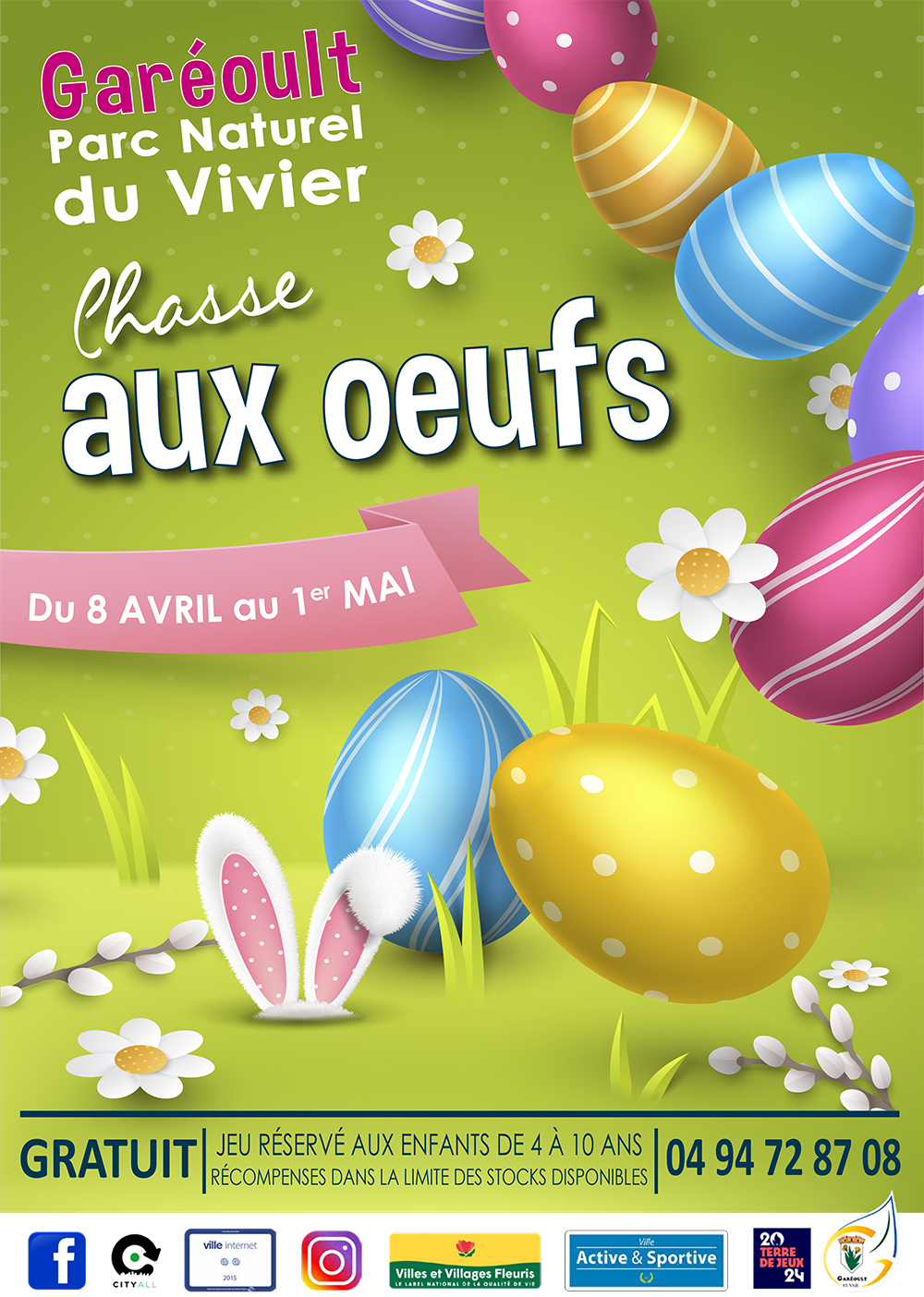 affiche chasse aux oeufs Avril 2023